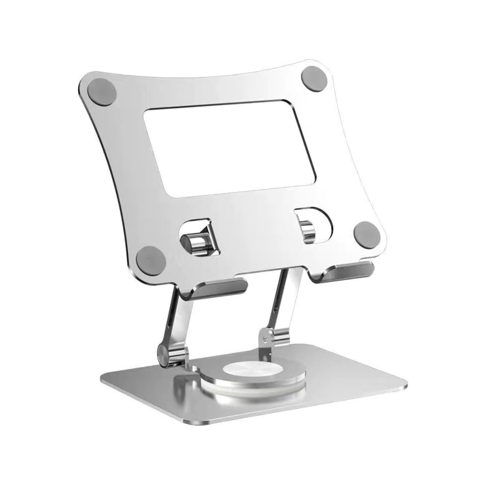 Portable Laptop Stand Foldable 360 Degree Rotatable Adjustable Height Desk Notebook Bracket For Laptop Cooling Silver 9323874097701