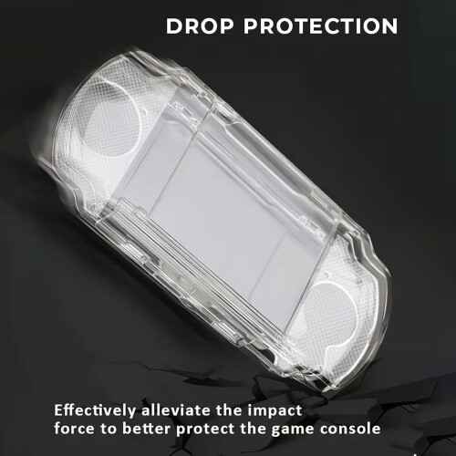 Full Coverage Clear Hard Case Protector Housing For PSP 1000/2000/3000 With Easy Access 1