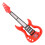 Faltbare E-Gitarre Spielzeug - 3 x AA, Rot 12