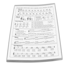 Portable Harp Chord Chart for Beginners — Coated Paper Practice Accessory
