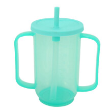 350ML Adult Sippy Cup with 2 Handles Lid and Straw for Easy Use