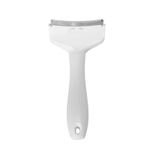 Professional Deshedding Comb Comfortable Grip-White trumpet