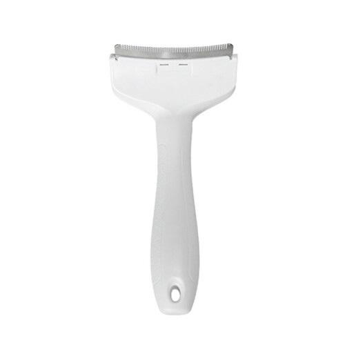 Professional Deshedding Comb Comfortable Grip-White trumpet