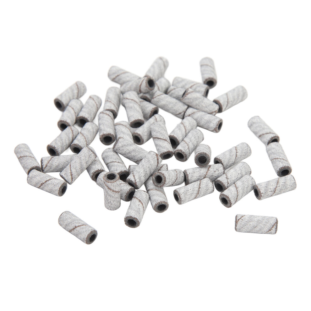100pcs 240 Grit Nail Art Sanding Caps for Manicure Polishing Grinding Bands