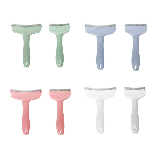 Professional Deshedding Comb Comfortable Grip-White trumpet 1