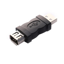 6 Pin 1394 Female to USB2.0 Male Conversion Adapter Head-Black