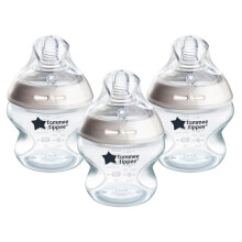 Tommee Tippee Natural Start Anti-Colic Baby Bottle, 150 ml, 0+ months, Slow Flow Breast-Like Teat for a Natural Latch, Anti-Colic Valve,