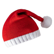 Cozy Holiday Christmas Hat Funny Shape-red plus white Child