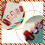 Square Festive Press on Nails with Reindeer Santa's Hat and 7