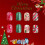 24Pcs Christmas Holly Press on Nails Short Square Glossy 6