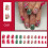 24Pcs Christmas Holly Press on Nails Short Square Glossy 2