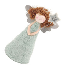 Tree Top AngelGirl Statue for Indoor Office Christmas Tree-Blue