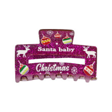 Christmas Hair Claw Large Ponytail Catch Santa-A17 3 18