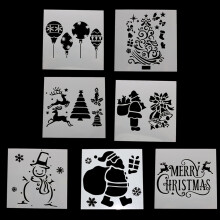 7 Pcs Cake Decorating Stencils Christmas Cookie Templates