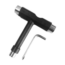 TShape MultiDevice Tool For Skateboards, Electric Scooter, Snowboard Compact T Tool, Pro Adjusting Wrench, Black