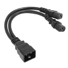 IEC320 C20 zu Dual C13 Y-Splitter-Kabel 12,6 Zoll 20 A