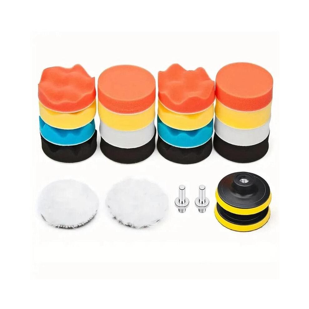 (Multicolor, 22pcs) Polishing Sponge CarÂ Detailing Kit, Car Polishing Sponge Set with Drill Adapter, Car Essentials, CarÂ Detailing-image-OPC-PN6N7FN-NEW