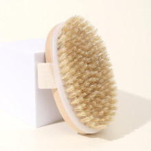 (Beige, 1 count) Portable Body Scrubber for Dry & Wet Use, Soft Bristles Exfoliating Shower Scrubber for Body Care, Deep Cleaning