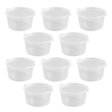 Transparente 50-ml-Becher mit Deckeln, 50 Stück, 6,3 x 2,5 x 5,1 cm