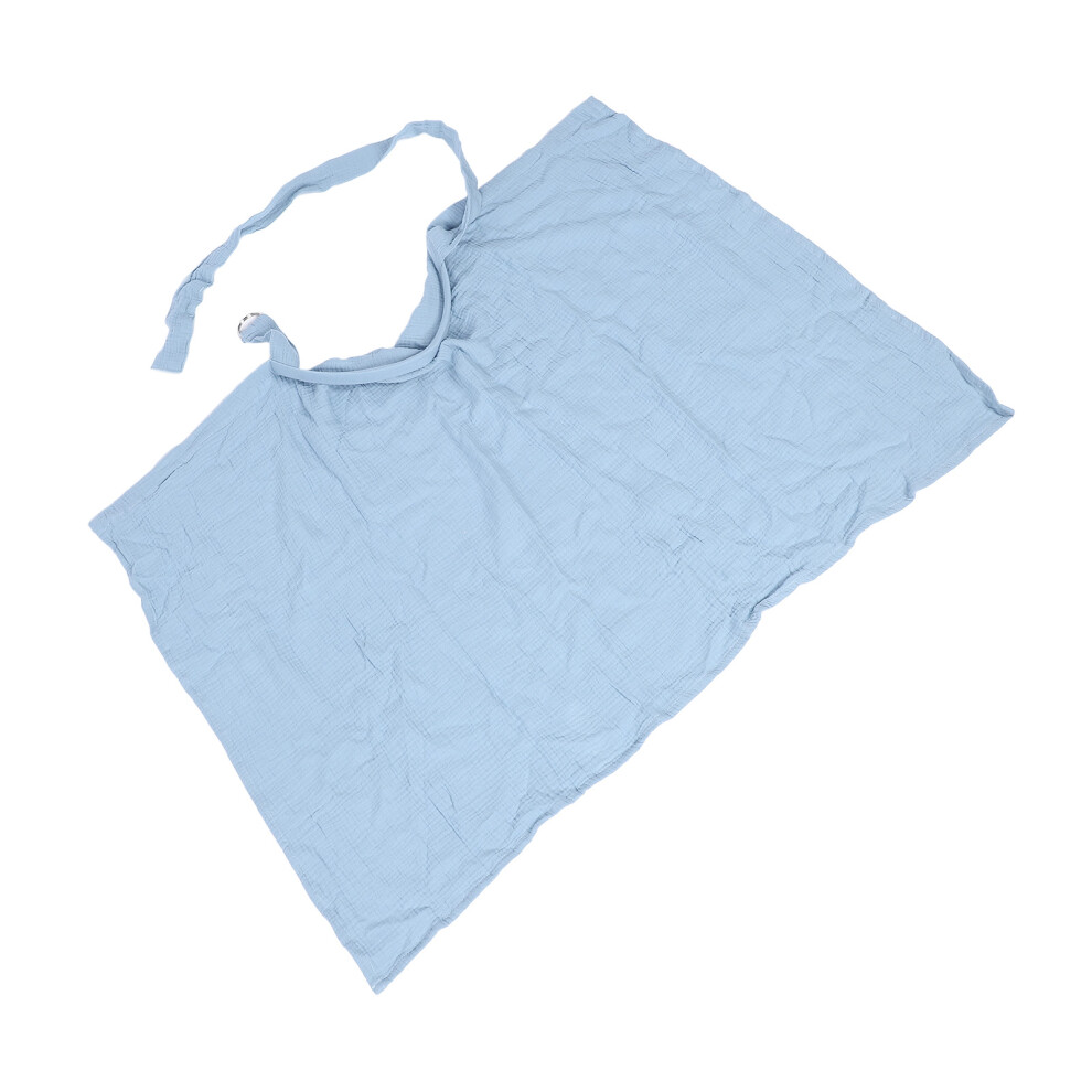 Breathable Cotton Breastfeeding Poncho Nursing Cover Baby Feeding Solution Blue