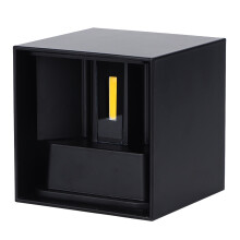 3000-3200K Schwarz 10x10cm wasserdichte LED-Lampe 6W