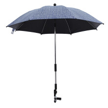Kinderwagen-Sonnenschirm 75 cm Blau UV 360-Klemmhalter