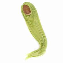 Doll Wig Soft Silk Long Straight Avocado Green 22-23cm Head