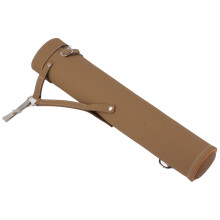 Large Capacity Brown Leather Arrow Quiver Hold 20 Arrows with Shoulder Strap