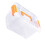 Large Stackable Plastic Storage Box with Lid, 4 Sizes, Orange 14