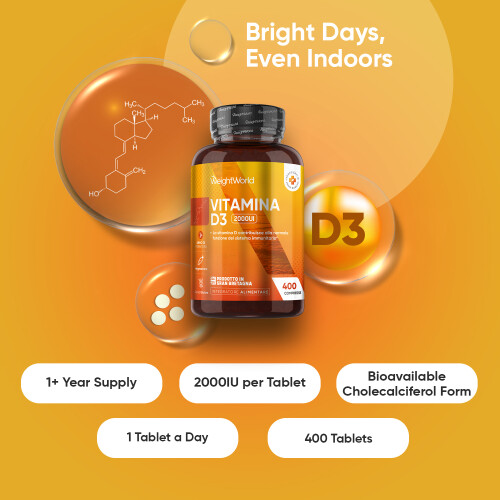 WeightWorld Vitamin D3 2000IU | 400 Tablets | 1+ Year Supply 1