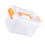 Large Stackable Plastic Storage Box with Lid, 4 Sizes, Orange 8