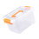 Large Stackable Plastic Storage Box with Lid, 4 Sizes, Orange 12
