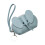 Elephant Themed Coin Purse Genuine Leather Multiple-Flax blue 1