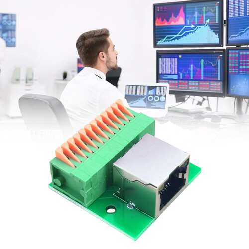 Toolless RJ45 Networkings Jacks DIN Rail Mount Terminals-1pc 2