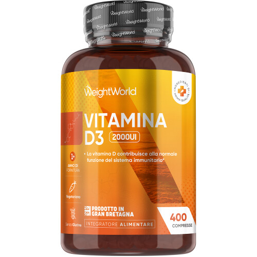 WeightWorld Vitamin D3 2000IU | 400 Tablets | 1+ Year Supply