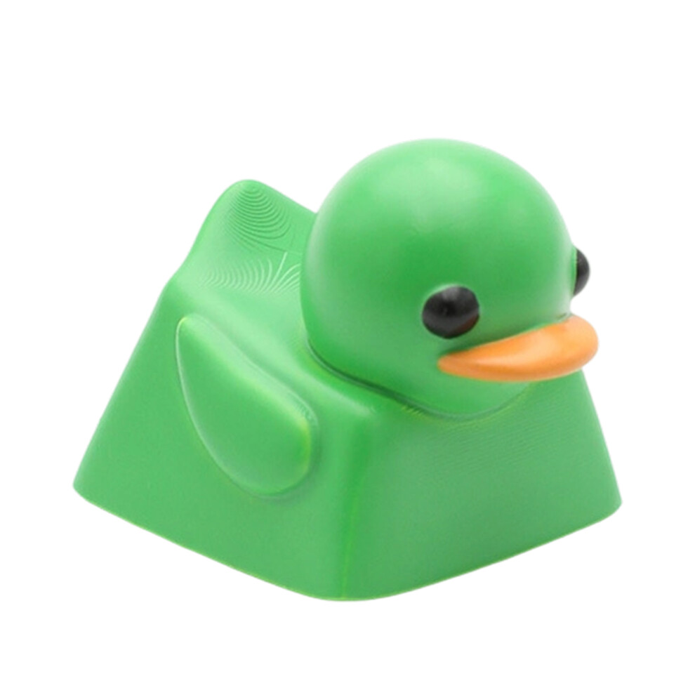 Color 3D Resin Keycap Cute Cartoon Duck Designing For- Green 7704000183468