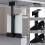 Metal Hanging PC Stand Dustproof Elevates Computer Organization Space Black Normal model 7