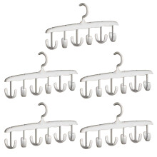 Sturdy Plastic Rotating Garment Rack Portable Waved-5 packs