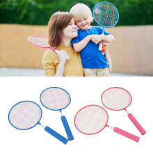 Pinkes Badminton-Set für Kinder, 3 Federbälle, Tasche, 3–12 Jahre