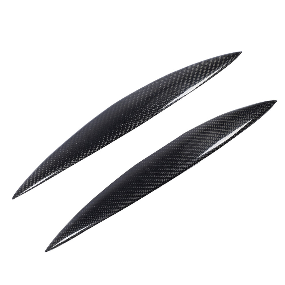 2Pcs Glossy 3K Twill Carbon Fiber Headlight Eyebrows For Infiniti G35 2003-2007 4941363604718