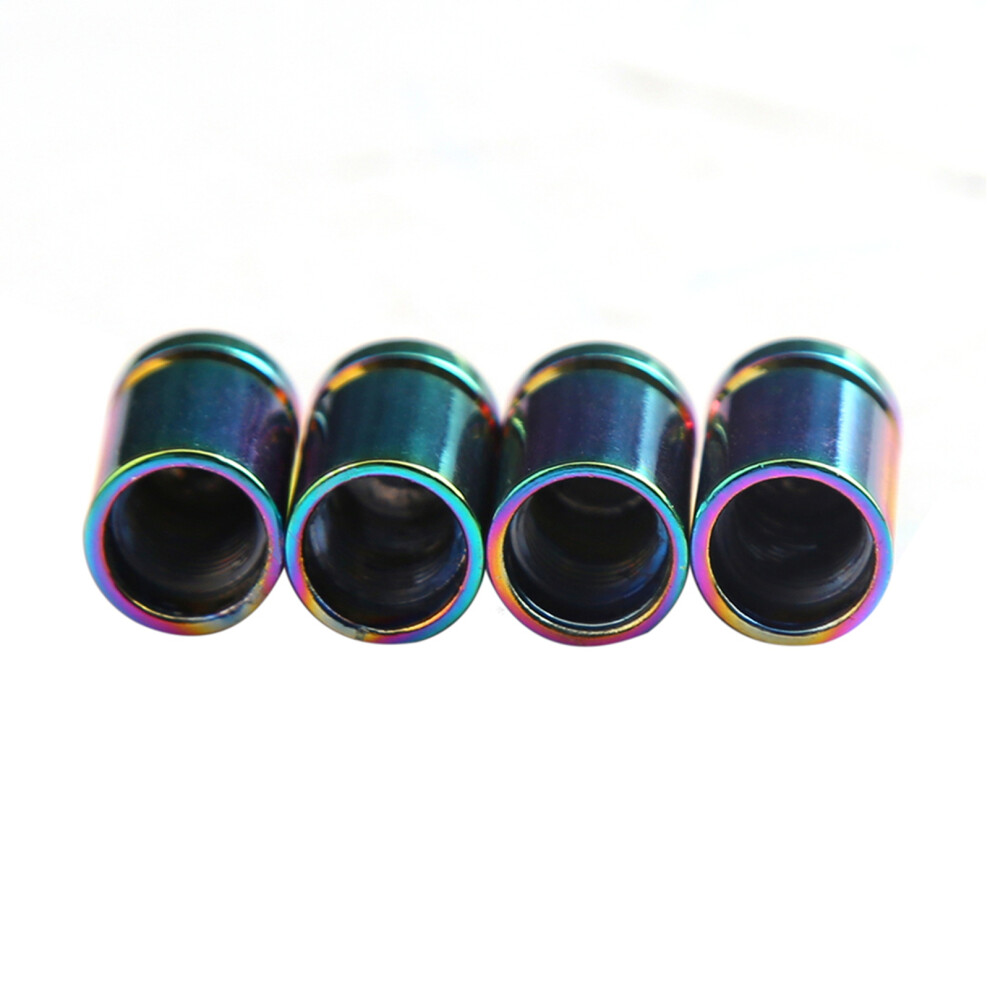 4Pcs Aluminum Tire Valve Cap Set Â Universal Fit, Multicolor 7681363605830