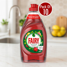 Fairy Washing Up Liquid Pomegranate & Grapefruit 320ml x 10 – Strong Grease-Cutting Dishwashing Liquid