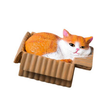 Figurine de Mini chats mignons à l'intérieur d'une boîte en- 1