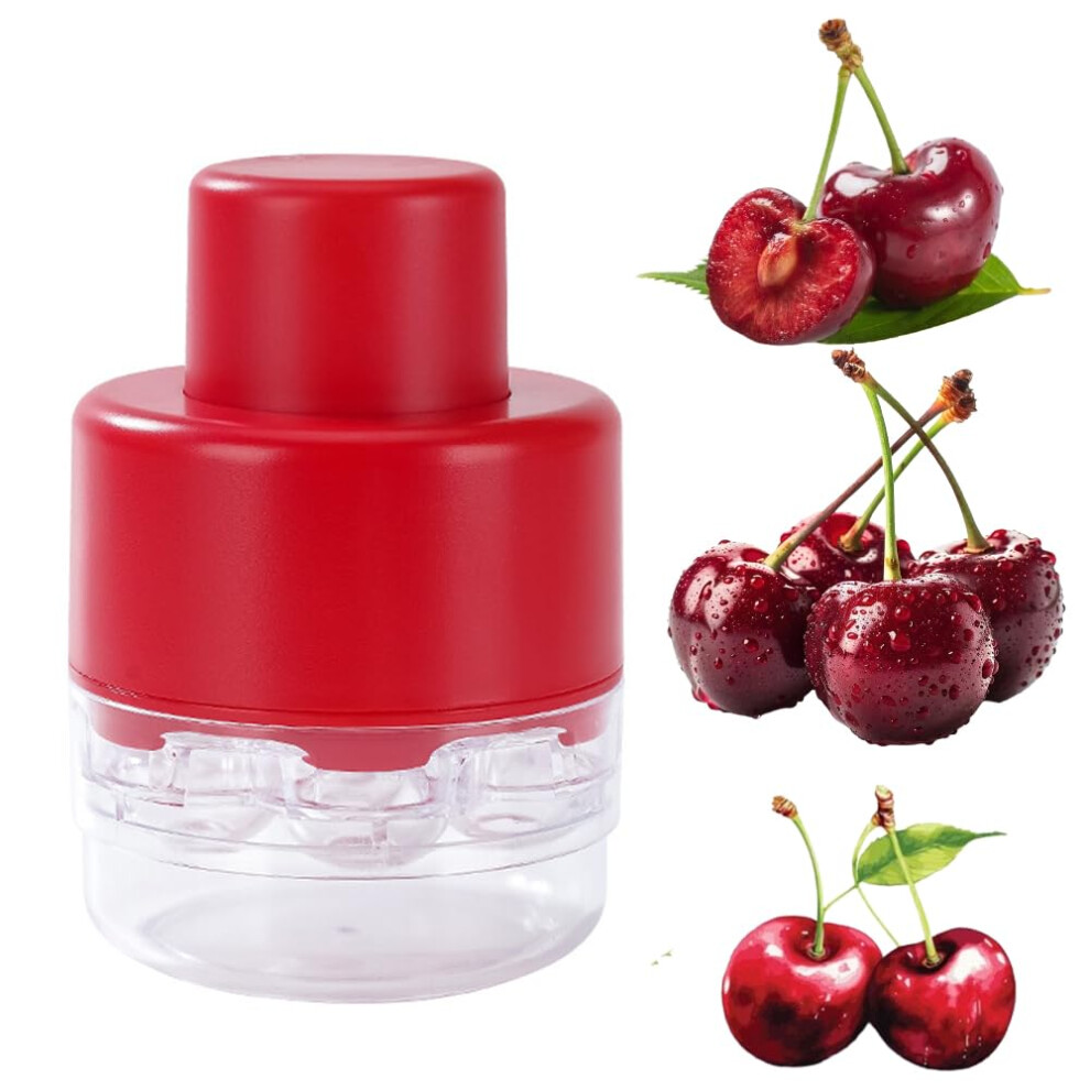 Cherry Pitter 7Hole Quick Release Tool For Pit Removal, Seed Remover For Cherry Jam Making, Multifunction Cherry Stoner 9339159369036
