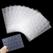 (Default) Transparent Double-Sided False Nail Stickers – 240 Pcs Adhesive Nail Tabs for DIY Nail Art Decoration, 10 Sheets