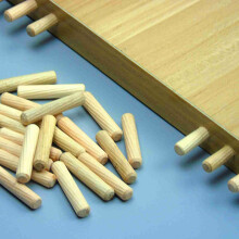 100 Durable Wooden Dowels for Furniture & Cabinets Fluted Design Hardwood