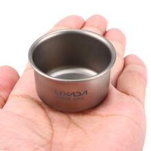 Lixada 35ml Titanium Tea Cup for Outdoor Camping Hiking Office Home Coffee Mug