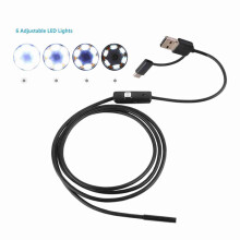 Industrieller Endoskop 3-in-1 wasserdichter Boreskop mit 6 LEDs für Android & PC