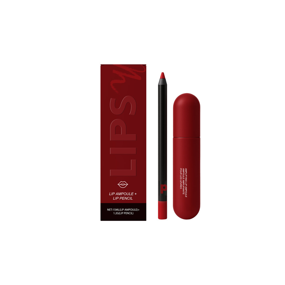 Lip Gloss & Liner Pen (Classic Red) â Nourishing, Rich Color