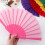 Chinese Kung Fu Handventilator Handventilator, stoffen-Roze 2